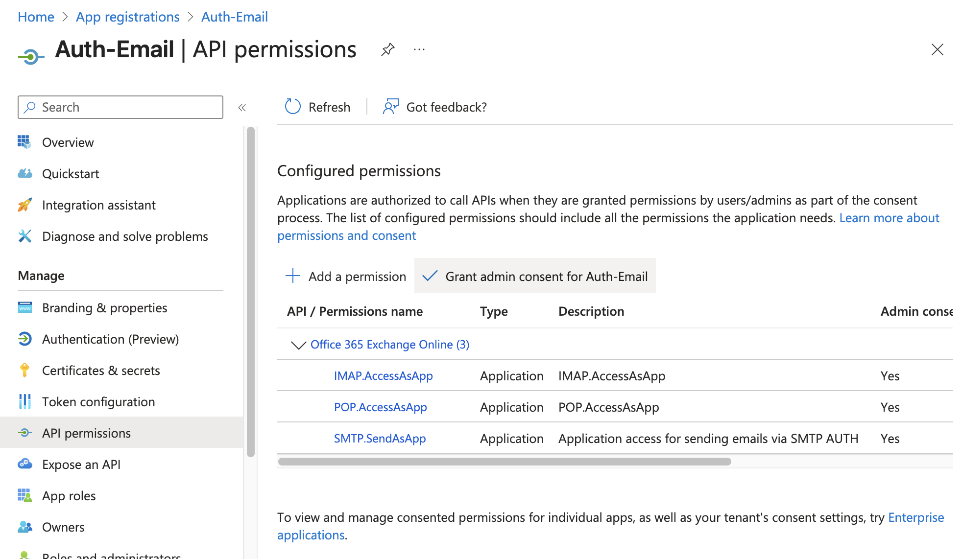 Entra application admin consent